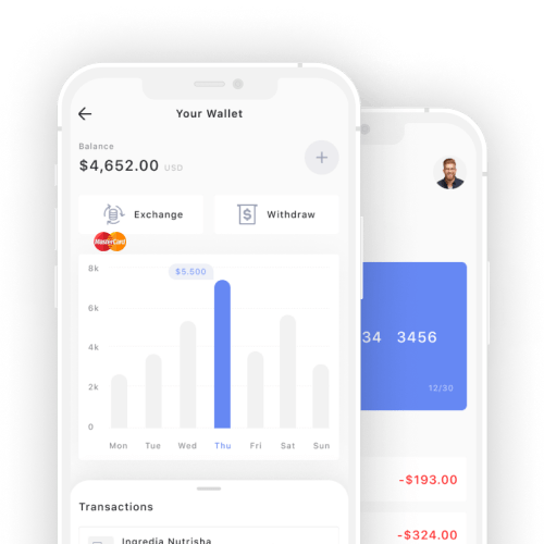 Mobile app development mockup